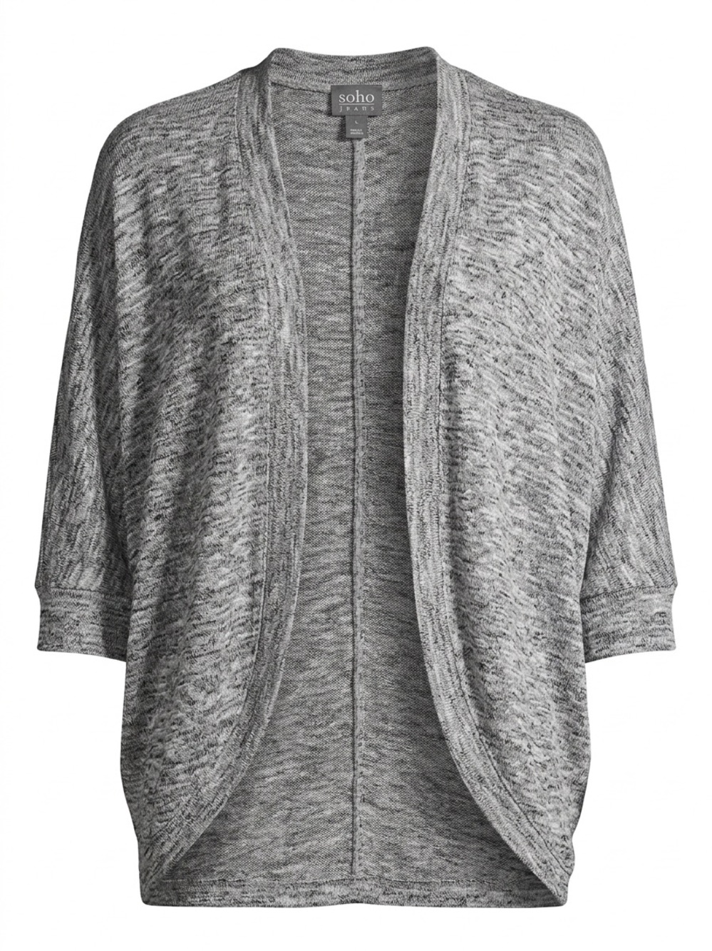 New York & Company Soho Open-Front Heather Gray Cardigan